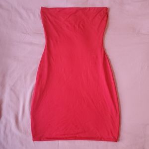 Strapless Bright Red Mini Dress